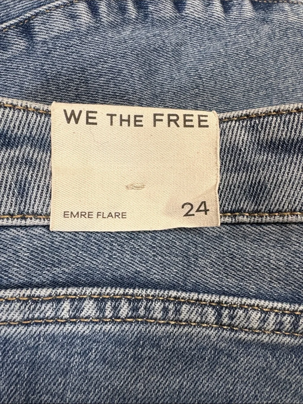 Free People We The Free Emre Flare Jeans Blue Size 24 NWOT